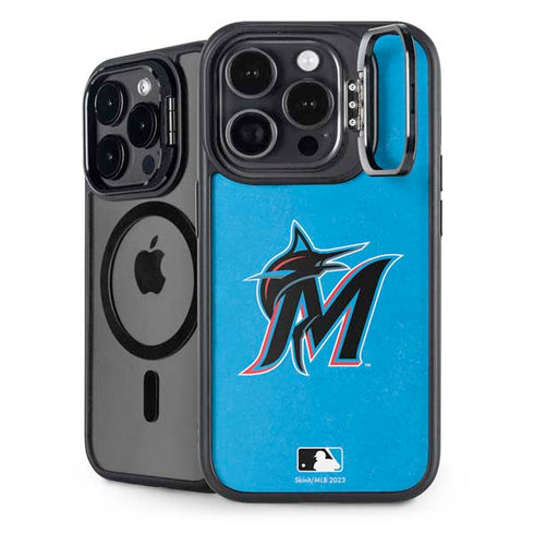 MLB Miami Marlins Solid Distressed iPhone 16 Pro Kickstand Case